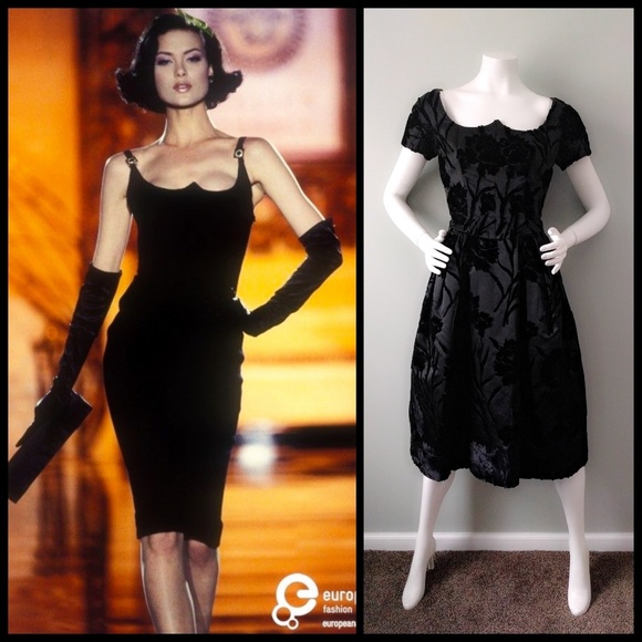 Vintage 50s Black Dress